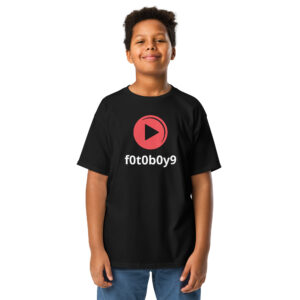 f0t0b09 original YouTube merch T-Shirt- Youth